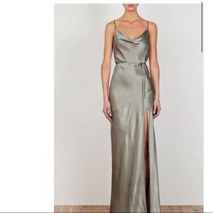 SHONA JOY BIAS COWL MAXI DRESS - SAGE